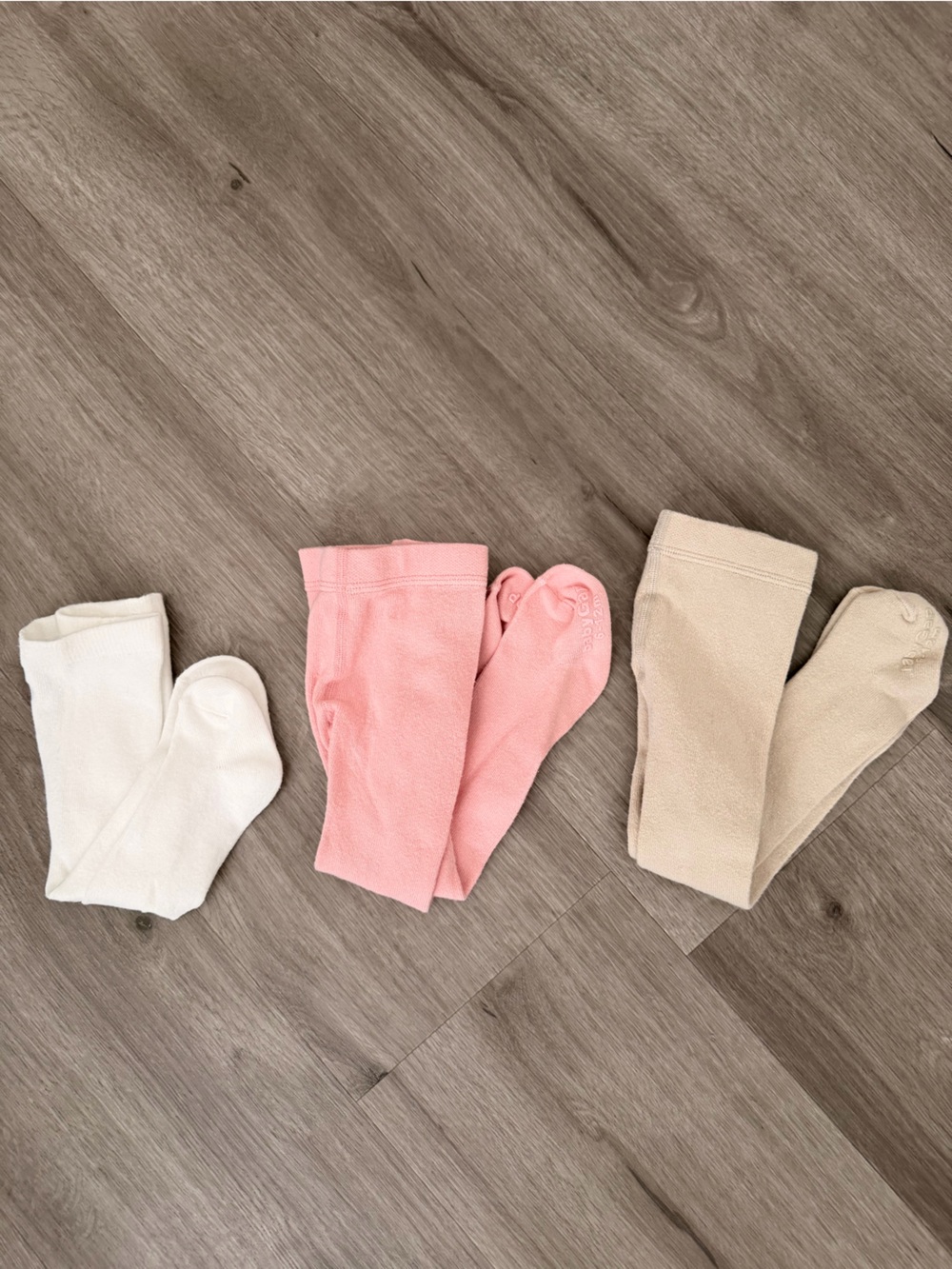 Baby Non-Slip Tights  - Pink, Cream, Beige Size NB-12 Months
